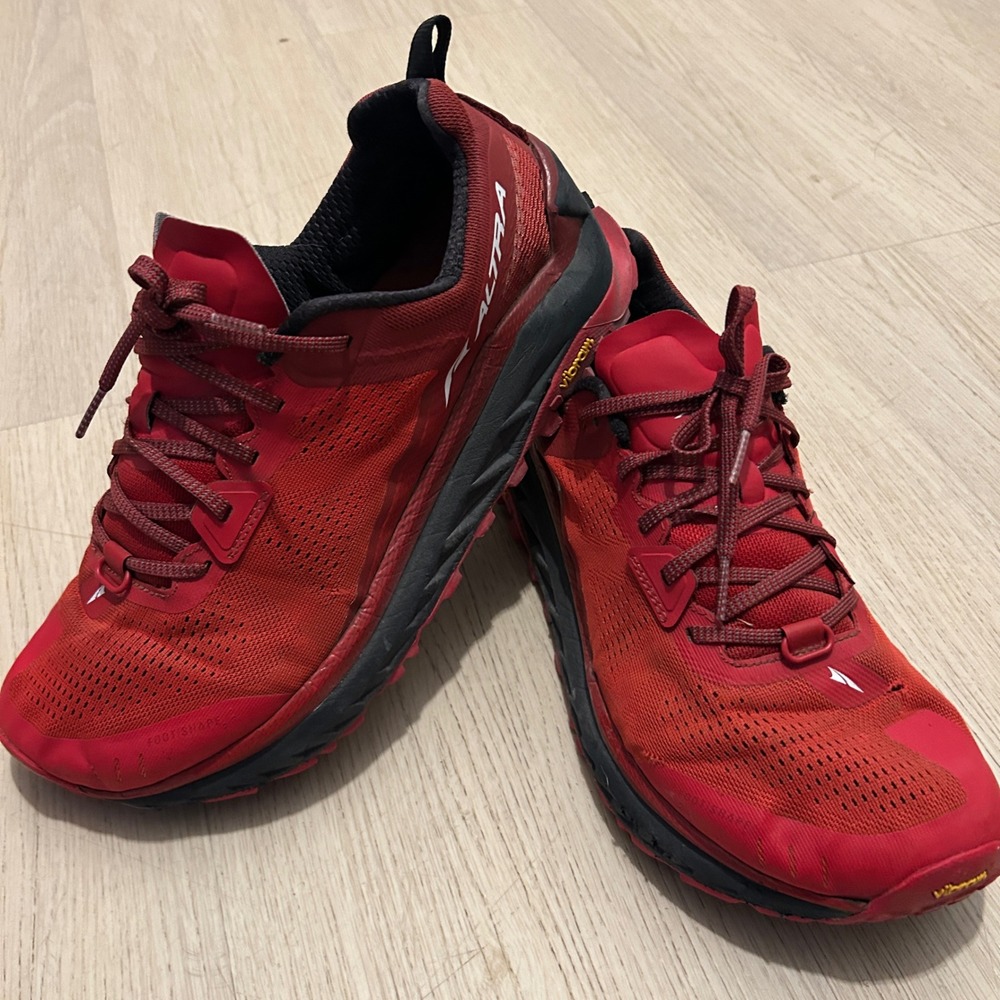 Altra Olympus 4 Mens Trail Running Shoes Red Black ALOA4VQM660 Size 10.5